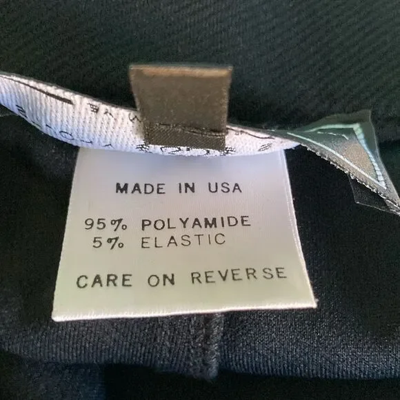 St. John Sport Women Size 10 Black Straight Leg Equestrian Patch Flat Front Pant - Picture 7 of 14